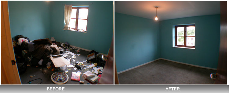 Before and after Glendahand Room Clearance